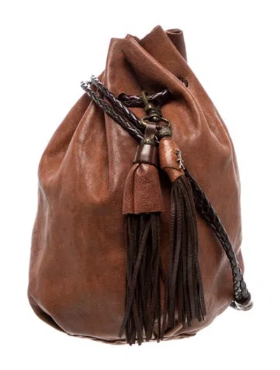Pre-owned Henry Beguelin Leather Bucket Bag In Brown