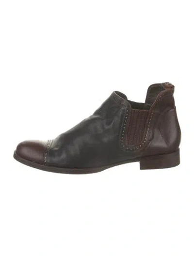 Pre-owned Henry Beguelin Leather Chelsea Boots In Black