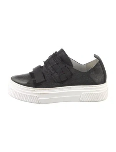 Pre-owned Henry Beguelin Leather Chunky Sneakers In Black