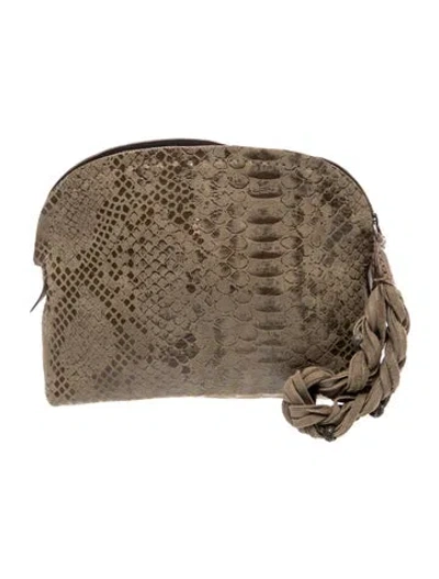 Pre-owned Henry Beguelin Leather Clutch In Neutral