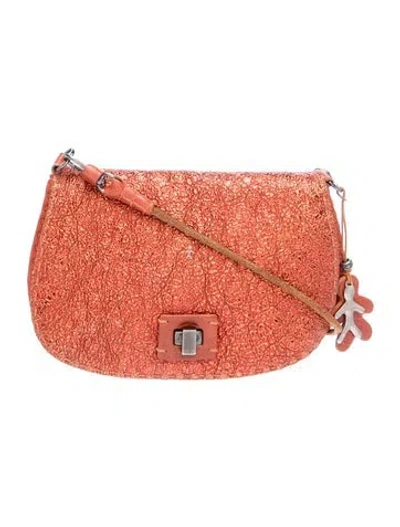 Pre-owned Henry Beguelin Leather Crossbody Bag In Metallic/orange