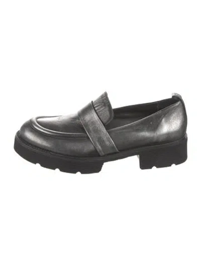 Pre-owned Henry Beguelin Leather Crystal Embellishments Loafers