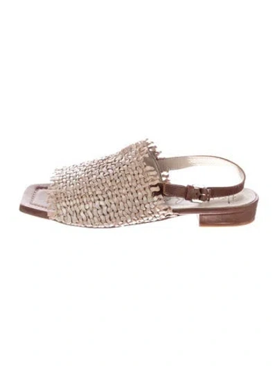 Pre-owned Henry Beguelin Leather Flats In Brown