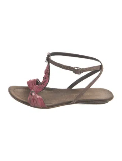 Pre-owned Henry Beguelin Leather Flats In Brown