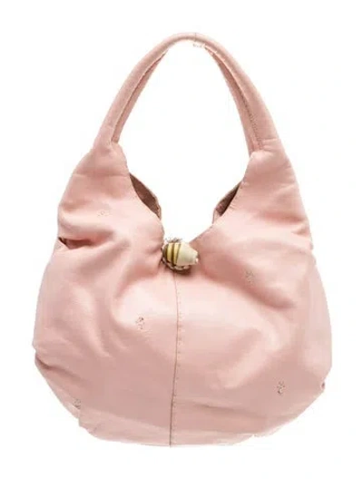 Pre-owned Henry Beguelin Leather Hobo In Pink
