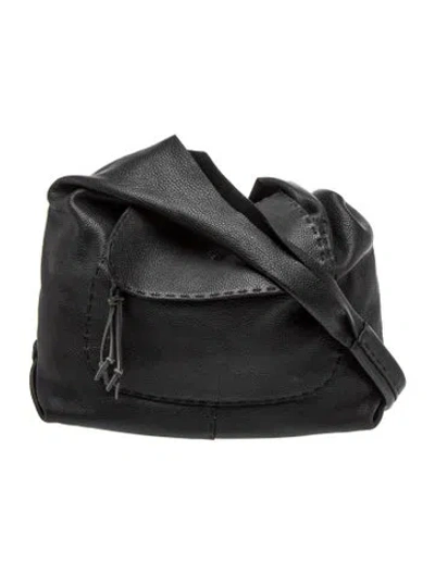 Pre-owned Henry Beguelin Leather Messenger Bag In Black