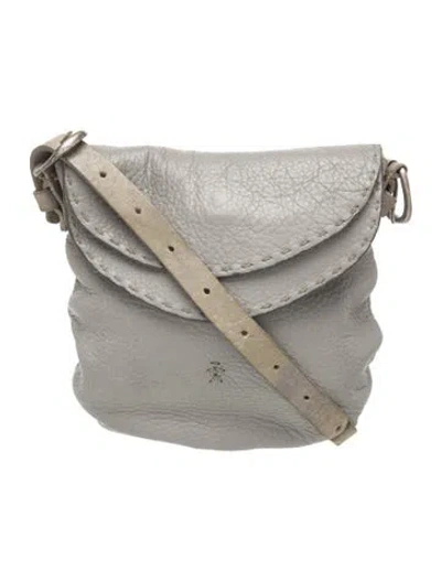 Pre-owned Henry Beguelin Leather Messenger Bag In Gray