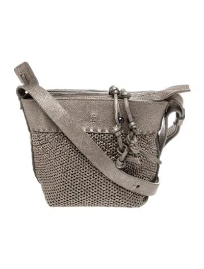 Pre-owned Henry Beguelin Leather Messenger Bag In Gray