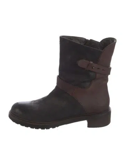 Pre-owned Henry Beguelin Leather Moto Boots In Multi