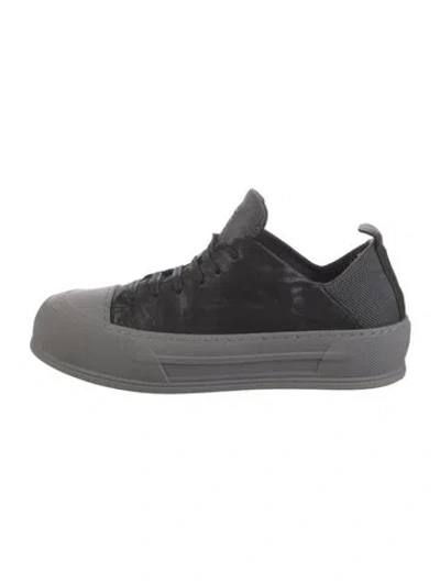 Pre-owned Henry Beguelin Leather Printed Sneakers In Gray