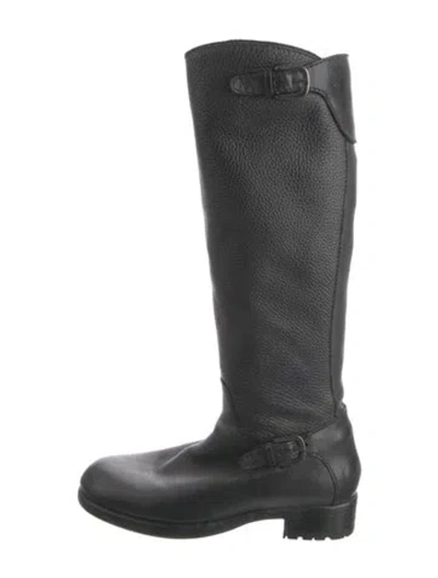 Pre-owned Henry Beguelin Leather Riding Boots In Black