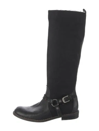 Pre-owned Henry Beguelin Leather Riding Boots In Black