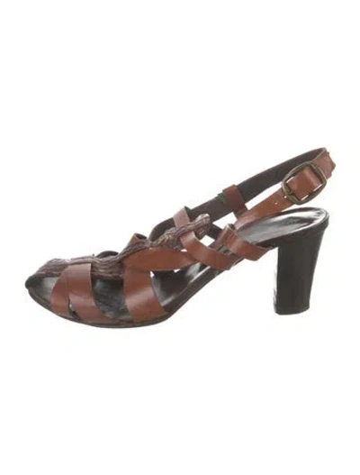 Pre-owned Henry Beguelin Leather Sandals In Brown