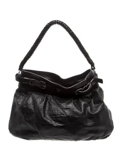 Pre-owned Henry Beguelin Leather Shoulder Bag In Black