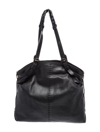 Pre-owned Henry Beguelin Leather Shoulder Bag In Black