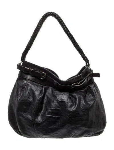 Pre-owned Henry Beguelin Leather Shoulder Bag In Black
