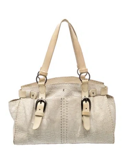 Pre-owned Henry Beguelin Leather Shoulder Bag In Neutral