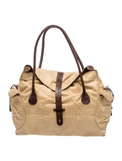 Pre-owned Henry Beguelin Leather Shoulder Bag In Neutral