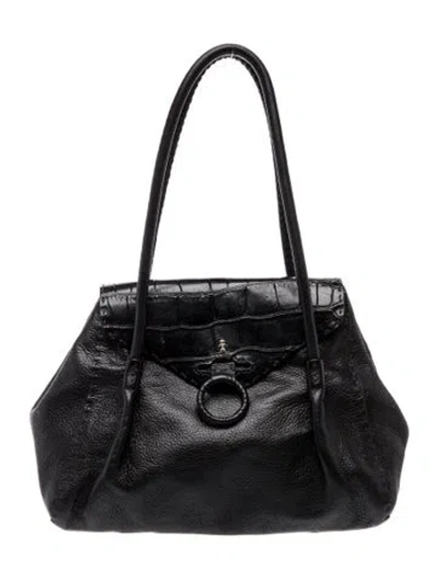 Pre-owned Henry Beguelin Leather Top Handle Bag In Black