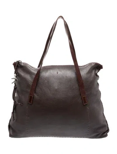 Pre-owned Henry Beguelin Leather Top Handle Bag In Gray