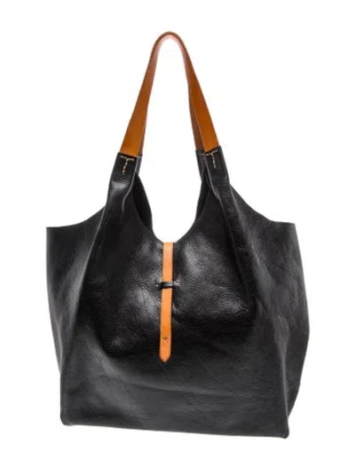 Pre-owned Henry Beguelin Leather Tote In Black