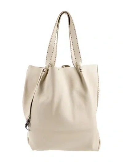 Pre-owned Henry Beguelin Leather Tote In Neutral