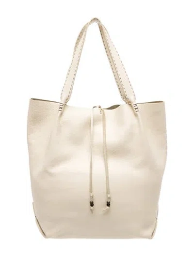 Pre-owned Henry Beguelin Leather Tote In Neutral