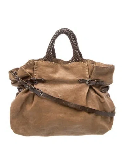 Pre-owned Henry Beguelin Leather Tote In Neutrals