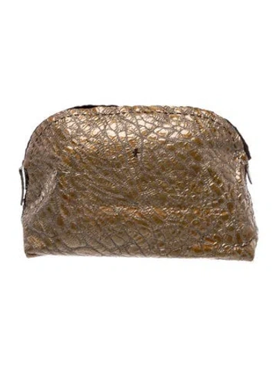 Pre-owned Henry Beguelin Patent Leather Minaudière In Neutral