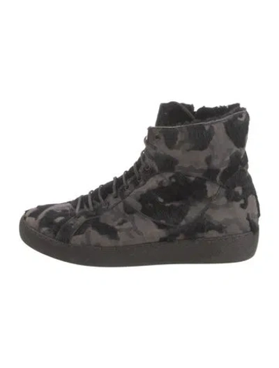 Pre-owned Henry Beguelin Ponyhair Printed Sneakers In Multicolor