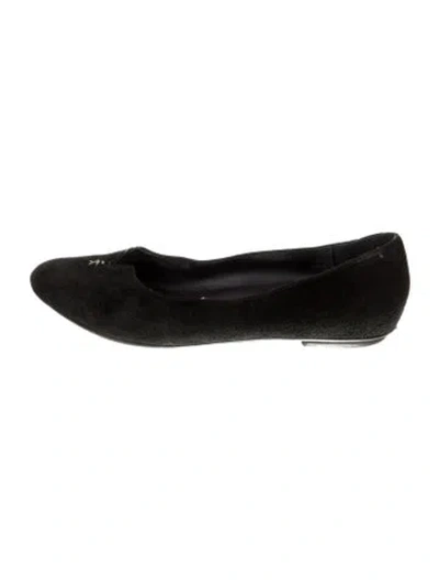Pre-owned Henry Beguelin Suede Ballet Flats In Black