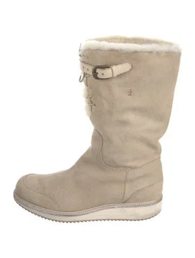 Pre-owned Henry Beguelin Suede Boots In Neutral