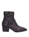 Henry Beguelin Woman Ankle Boots Dark Purple Size 8 Leather In Purple
