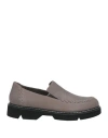 Henry Beguelin Woman Loafers Dove Grey Size 5 Leather In Grey