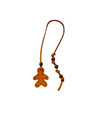 Henry Beguelin Women's Little Men Bag Charms In Orange In Brown