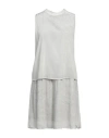Henry Christ Woman Mini Dress Light Grey Size S Cotton, Modal, Silk, Elastane In Grey