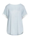 Henry Christ Woman Sweater Sky Blue Size Xs Linen