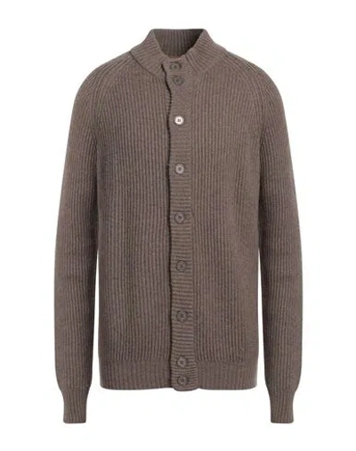Henry Clifford Man Cardigan Khaki Size 44 Wool, Viscose, Polyamide, Cashmere In Beige