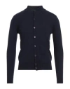 Henry Clifford Man Cardigan Navy Size 38 Wool, Cashmere In Blue