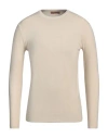 Henry Clifford Man Sweater Cream Size 44 Wool, Cotton, Viscose, Polyamide, Cashmere