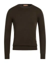 Henry Clifford Man Sweater Dark Green Size 46 Wool, Cotton, Viscose, Polyamide, Cashmere In Gray