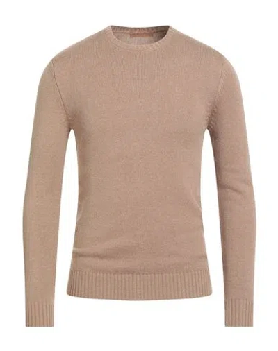 Henry Clifford Man Sweater Light Brown Size 40 Wool, Cashmere