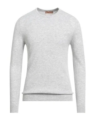 Henry Clifford Man Sweater Light Grey Size 38 Wool, Cashmere In Gray