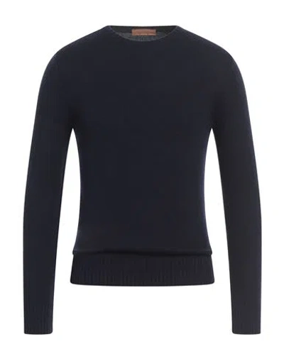 Henry Clifford Man Sweater Midnight Blue Size 38 Wool, Cashmere