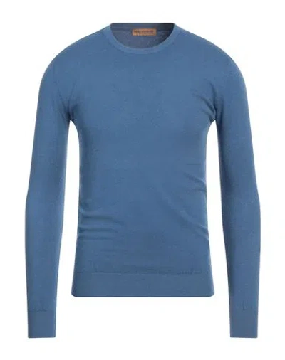 Henry Clifford Man Sweater Pastel Blue Size 38 Wool, Cotton, Viscose, Polyamide, Cashmere