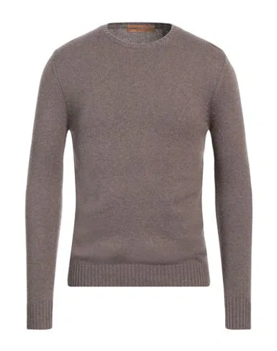 Henry Clifford Man Sweater Taupe Size 38 Wool, Cashmere