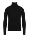 Henry Clifford Man Turtleneck Black Size 44 Wool, Cotton, Viscose, Polyamide, Cashmere