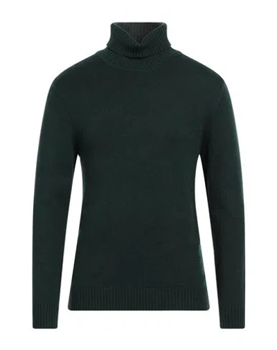 Henry Clifford Man Turtleneck Dark Green Size 46 Wool, Cashmere
