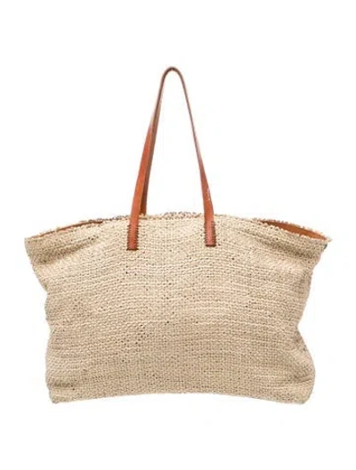 Pre-owned Henry Cuir Leather Tote In Neutral