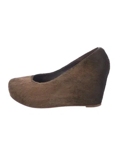 Pre-owned Henry Cuir Ponyhair Pumps In Multi